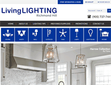 Tablet Screenshot of livinglightingrichmondhill.com